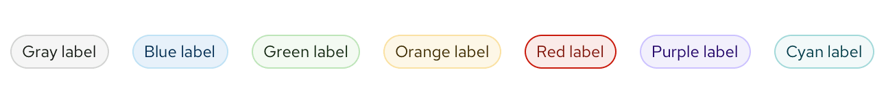 Label colors