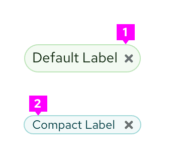 Different label types