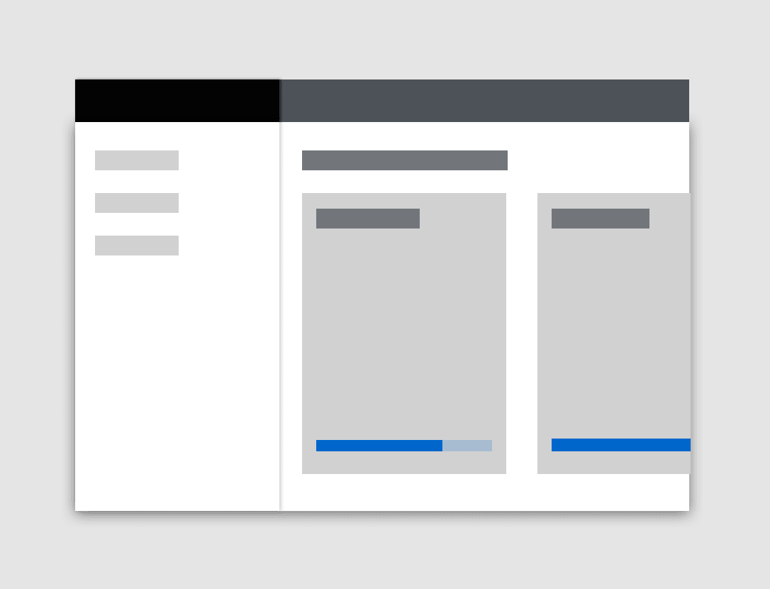 A visual example of how to successfully place progress bars in dashboard views.