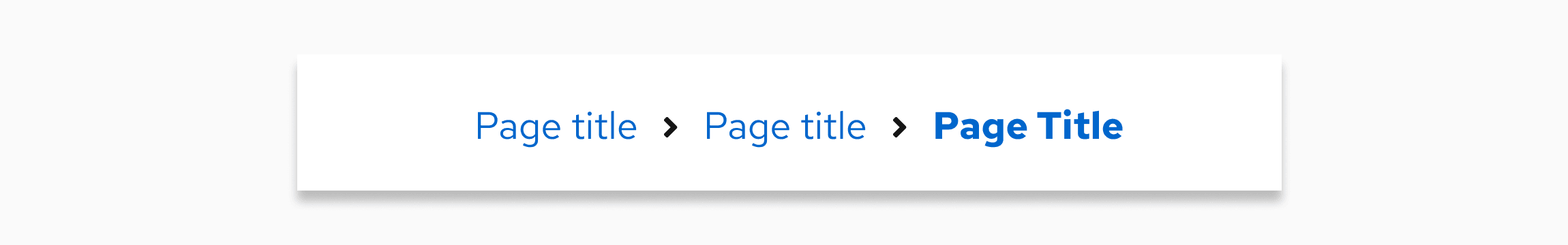 A breadcrumb trail with mixed capitalization styles due to page title formatting.