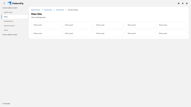 Multiple sidebar body elements screenshot