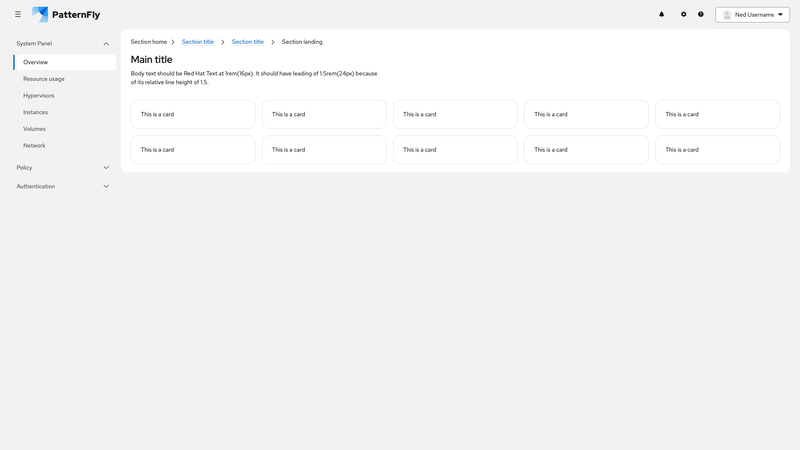 Expandable nav screenshot