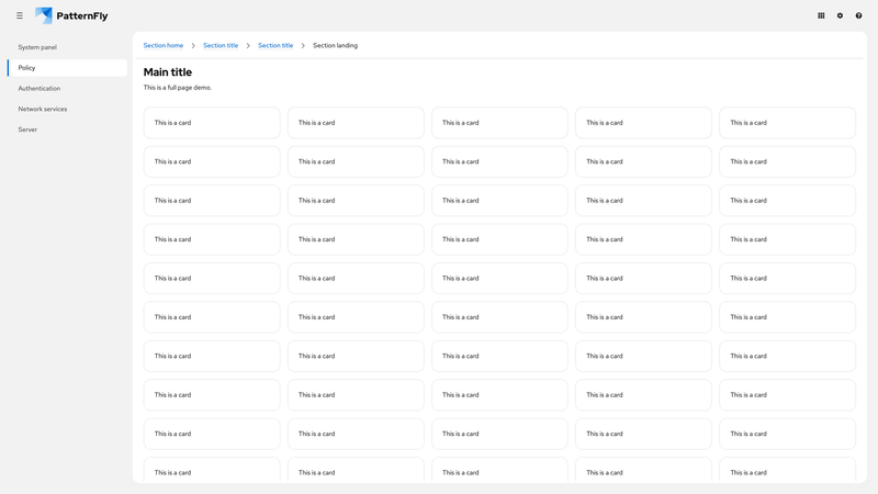 Sticky breadcrumb screenshot