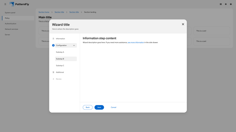 With drawer and informational step screenshot