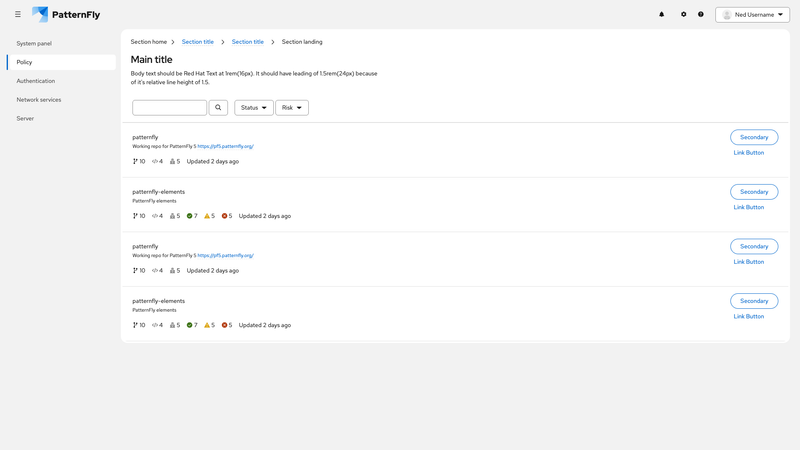Primary-detail full page screenshot