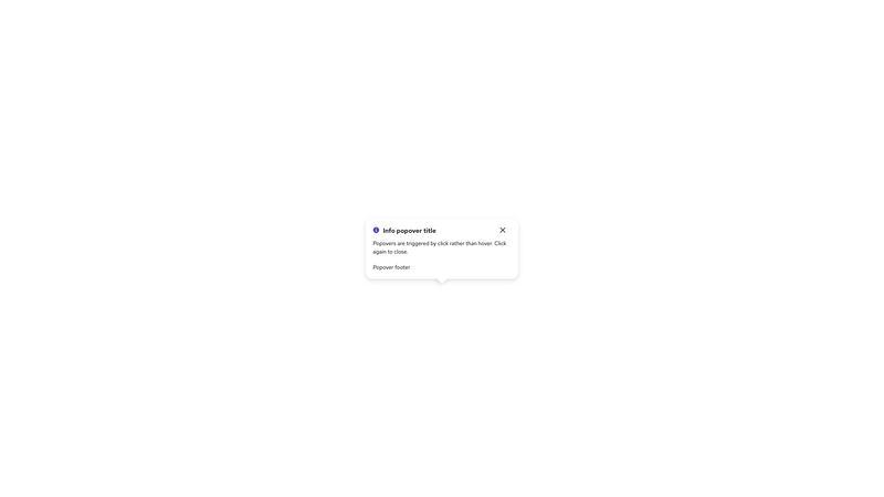 Info alert popover screenshot