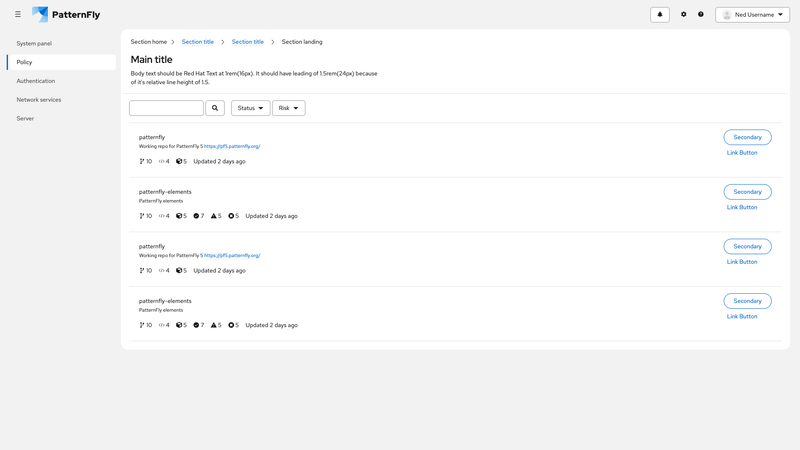 Primary-detail content padding screenshot