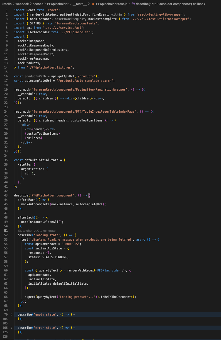Generated tests