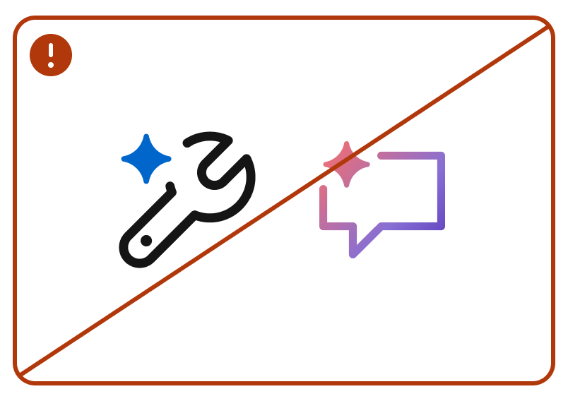 dont Crossed out AI troubleshooting and AI chat icons that have been re-colored