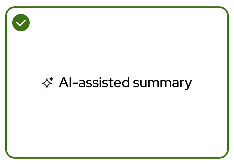 do AI-assisted summary with sparkle icon