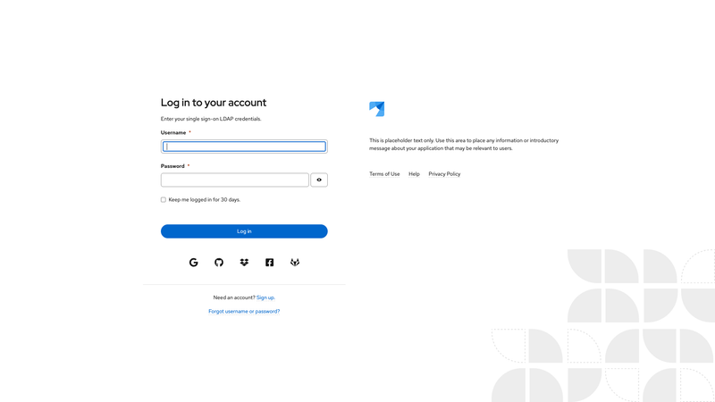 Show/hide password screenshot