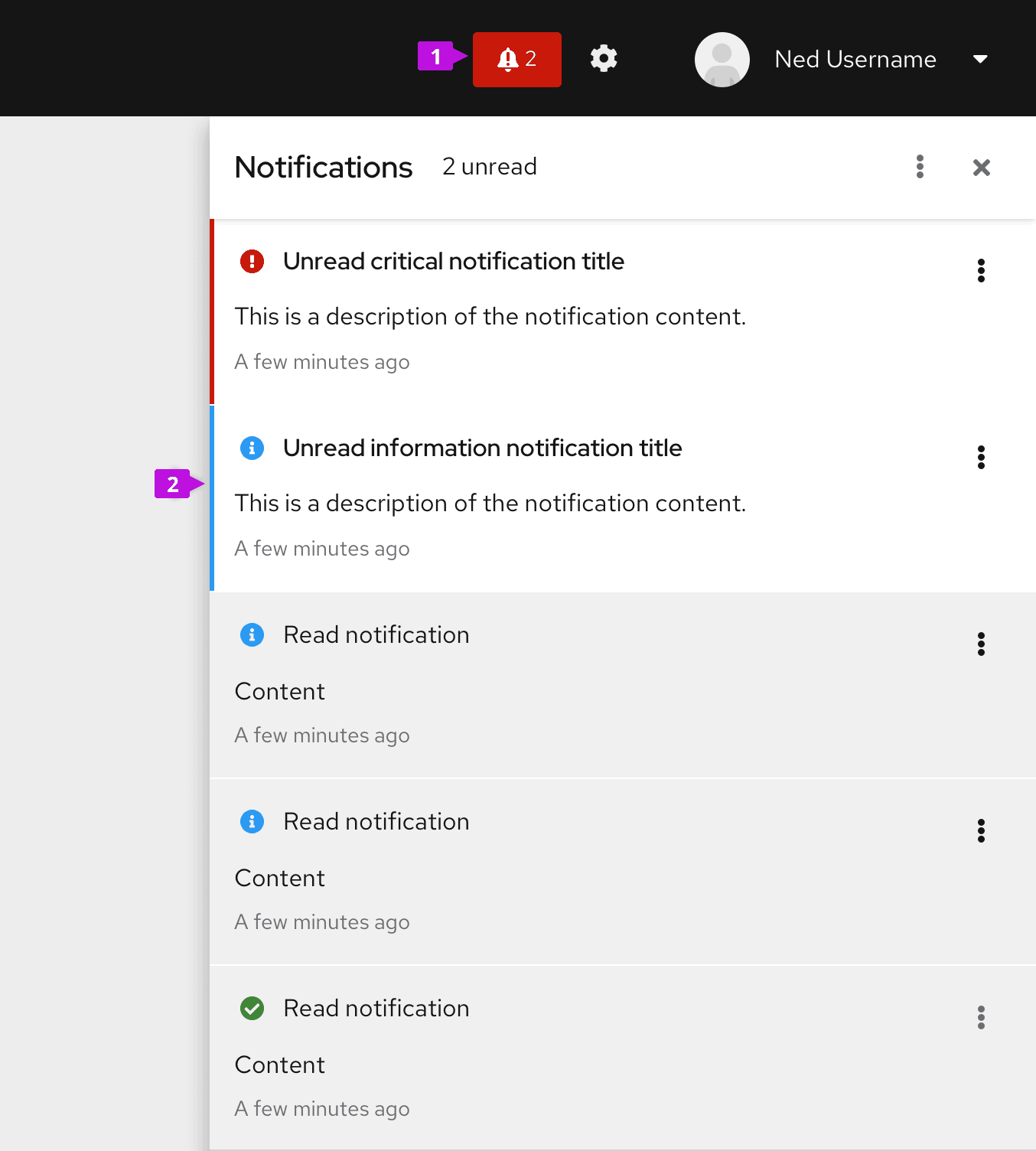 grouped notification drawer