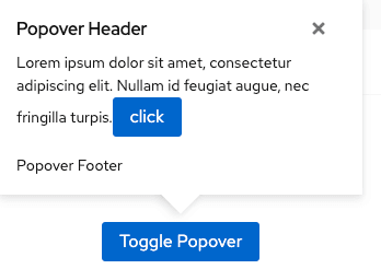 Popover example of close button