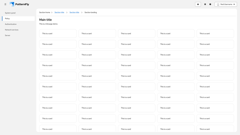 Sticky section breadcrumb (with breakpoints) screenshot