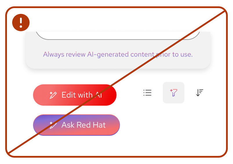 dont Crossed out example UI, where the buttons have gradients