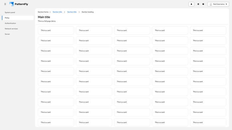Sticky section group screenshot