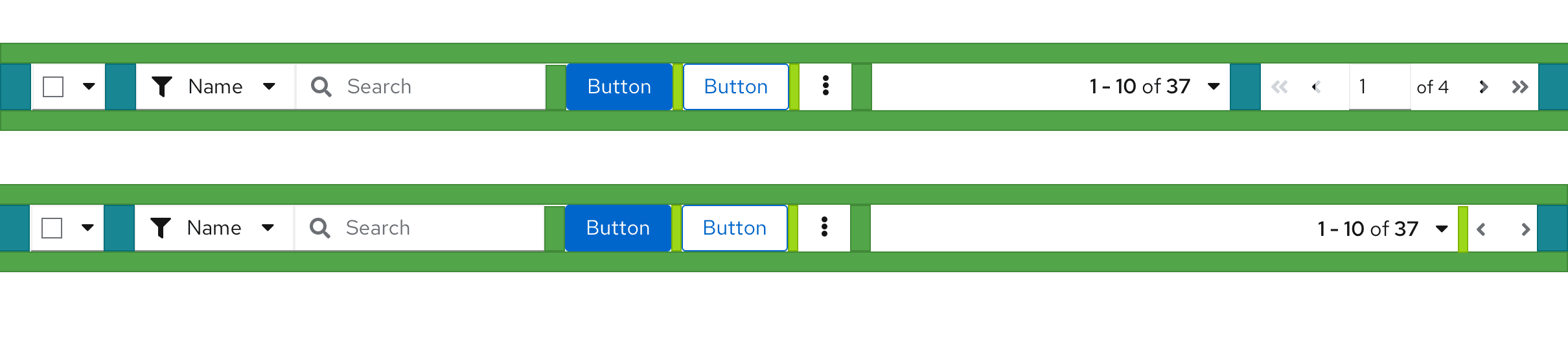 basic toolbar with pagination
