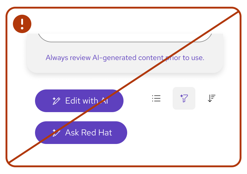 dont Crossed out example UI, where the button components have been colored purple