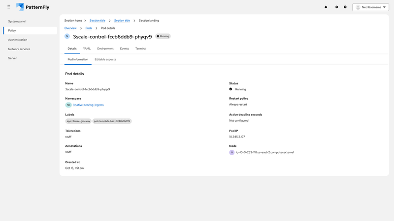 Open tabs with secondary tabs screenshot