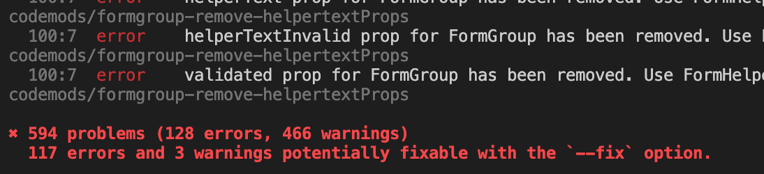 Example codemod output.