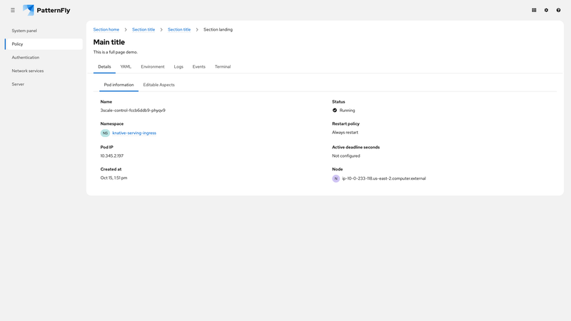 Open tabs with secondary tabs screenshot