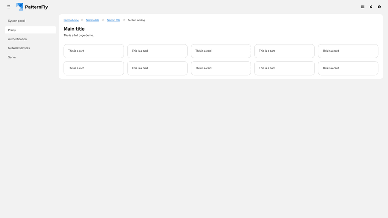 Default nav screenshot