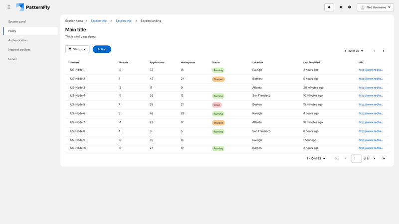 Static bottom pagination on mobile screenshot
