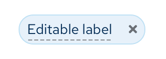 Example of a editable label