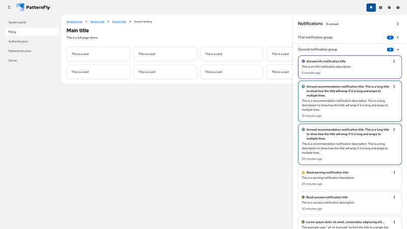 Expanded with groups screenshot