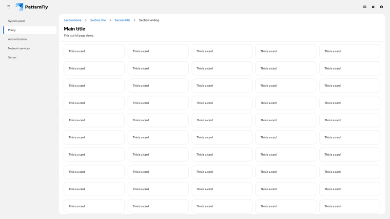 Sticky section group screenshot