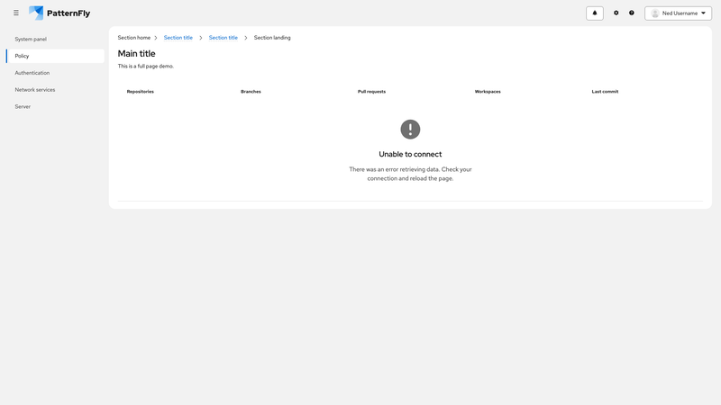 Error screenshot