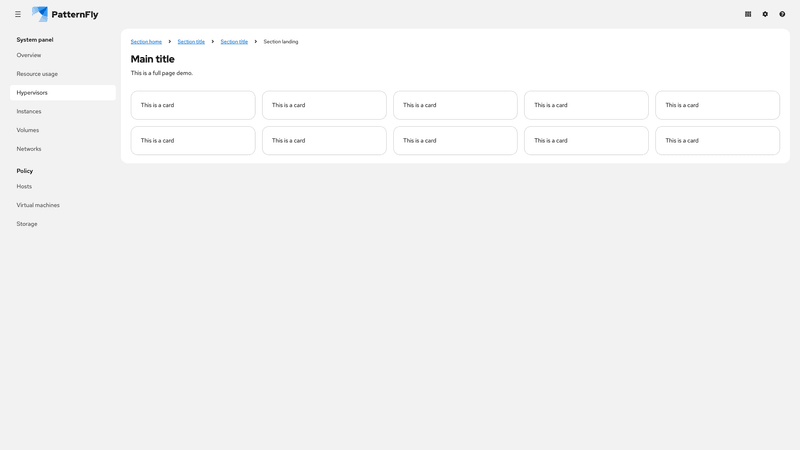 Grouped nav screenshot