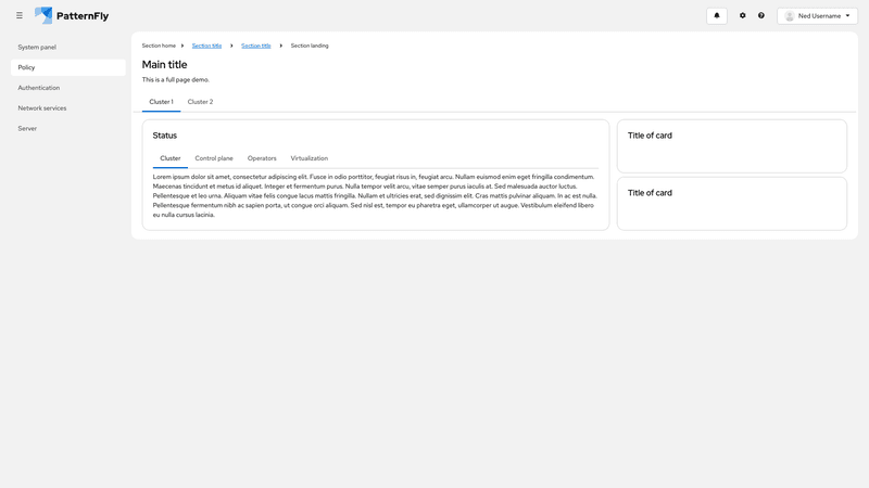 Nested tabs screenshot