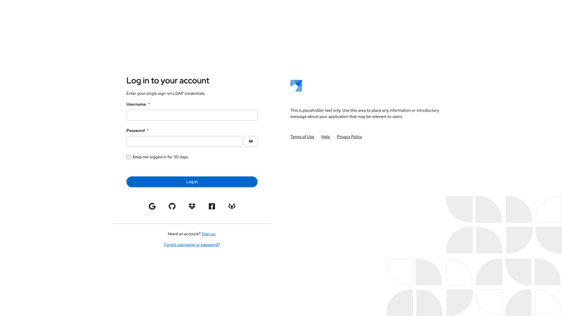 Show/hide password screenshot