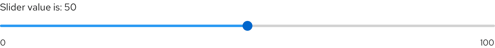 Visual of continuous slider