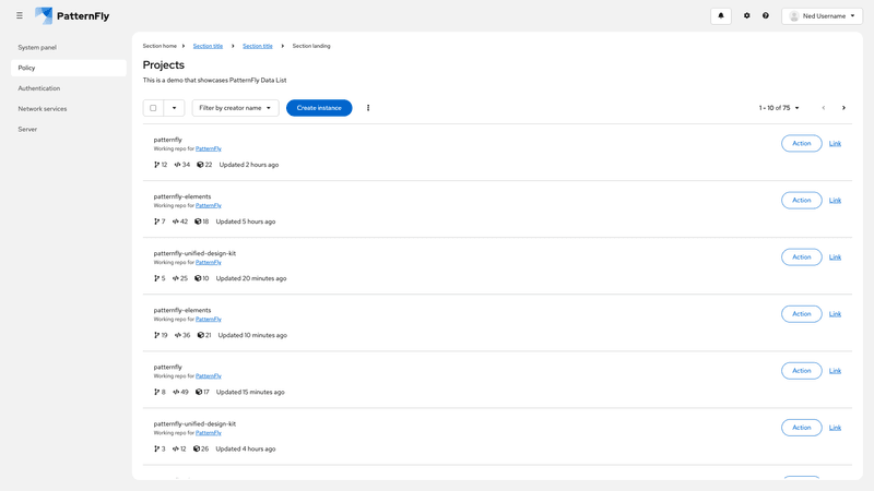 Static bottom pagination screenshot