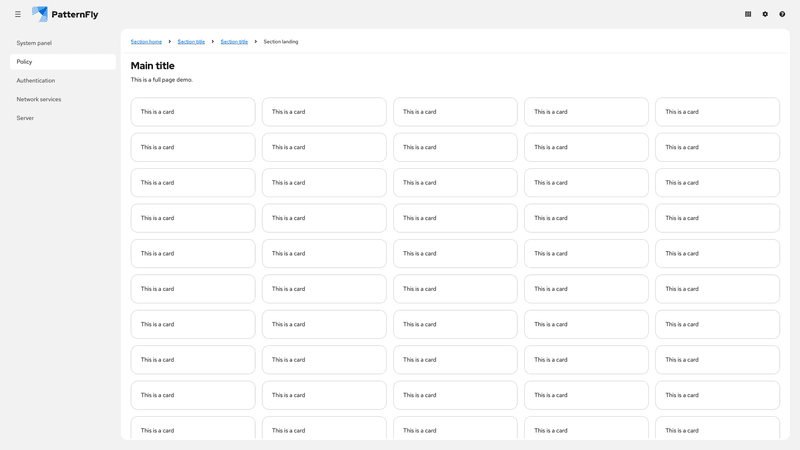 Sticky breadcrumb on medium screenshot