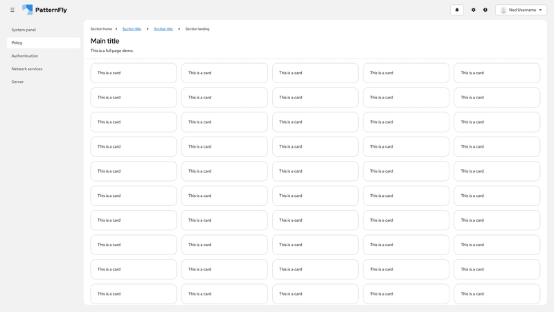 Sticky section group screenshot