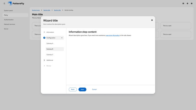 With drawer and informational step screenshot