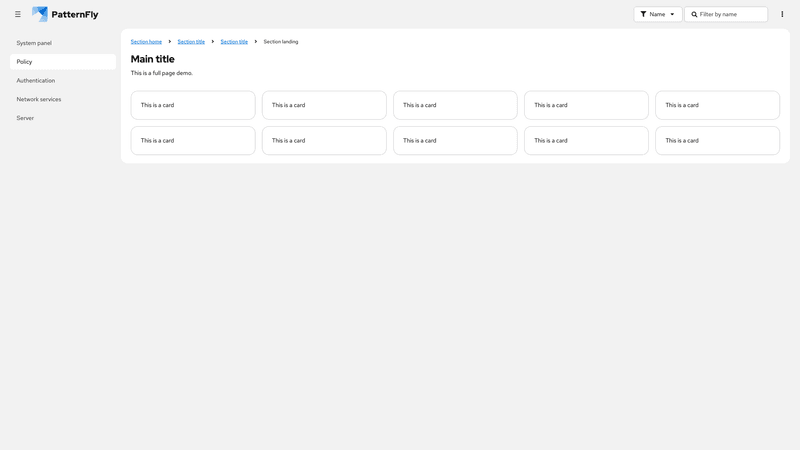 With toggle group and filters screenshot
